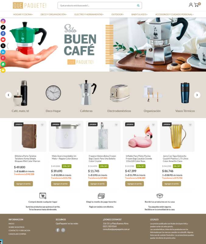 Proyecto de eCommerce Que Paquete