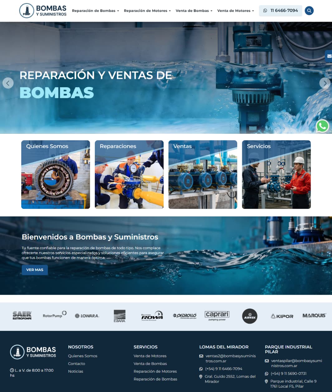 Proyecto diseño Web Bombas y Suministros