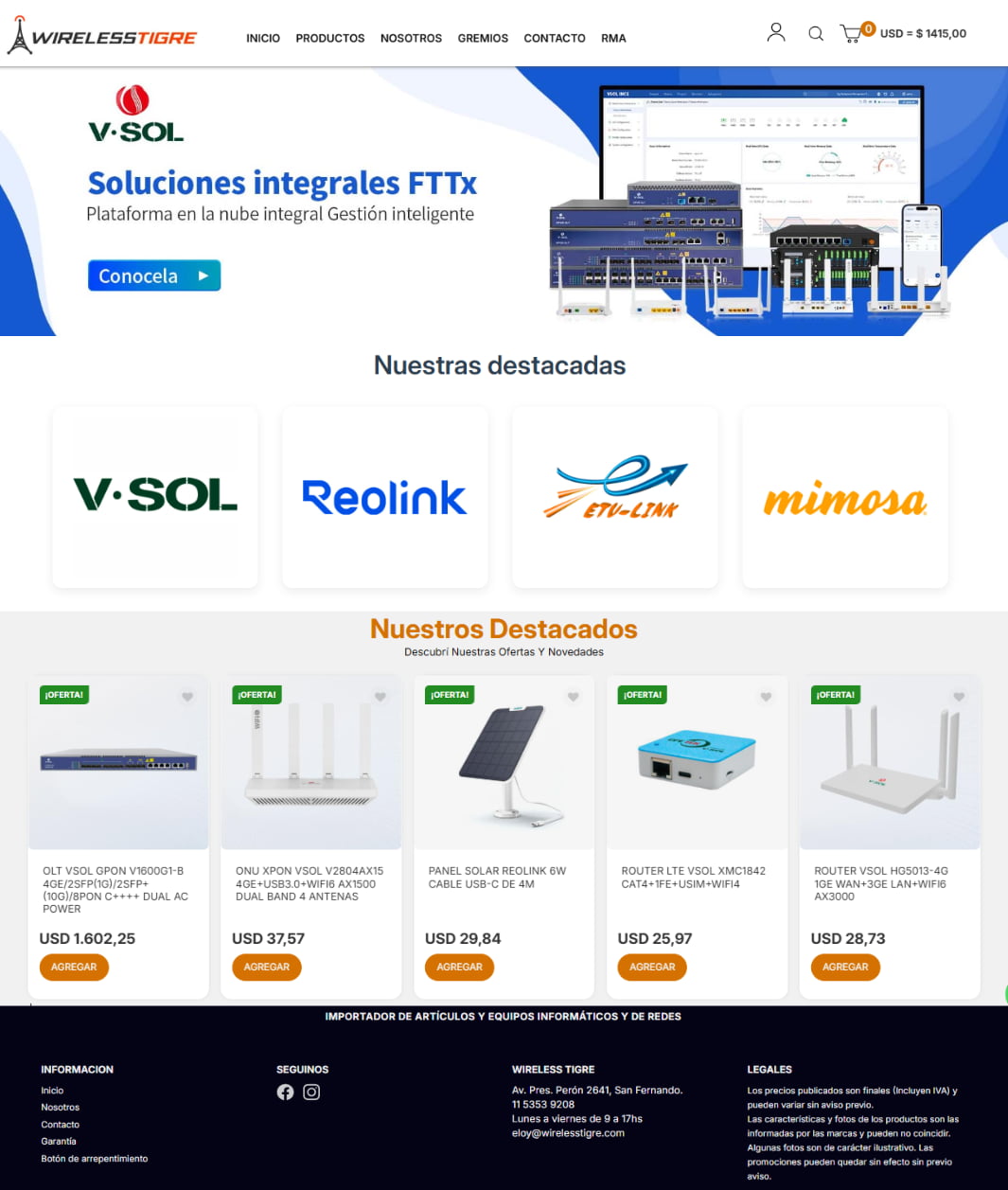 Proyecto eCommerce Wireless Tigre: Importador de Equipos Informáticos