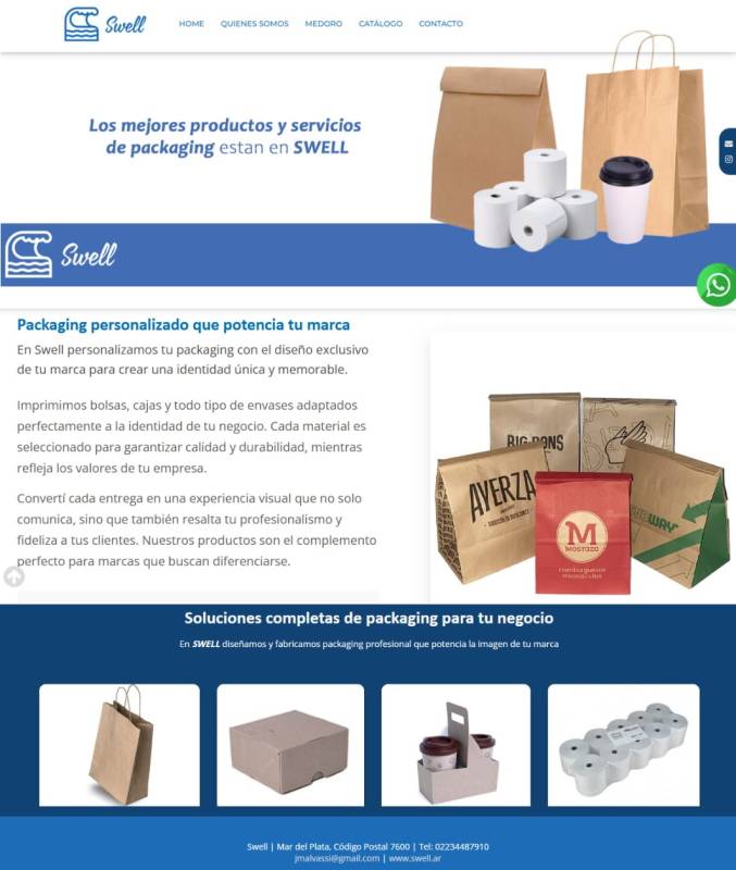 Swell, servicio de Packaging