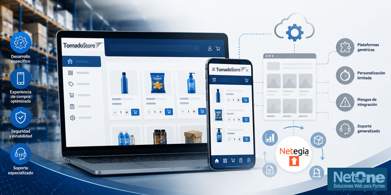 Ventajas de TornadoStore frente a plataformas genéricas integradas con Sistemas de Gestión
